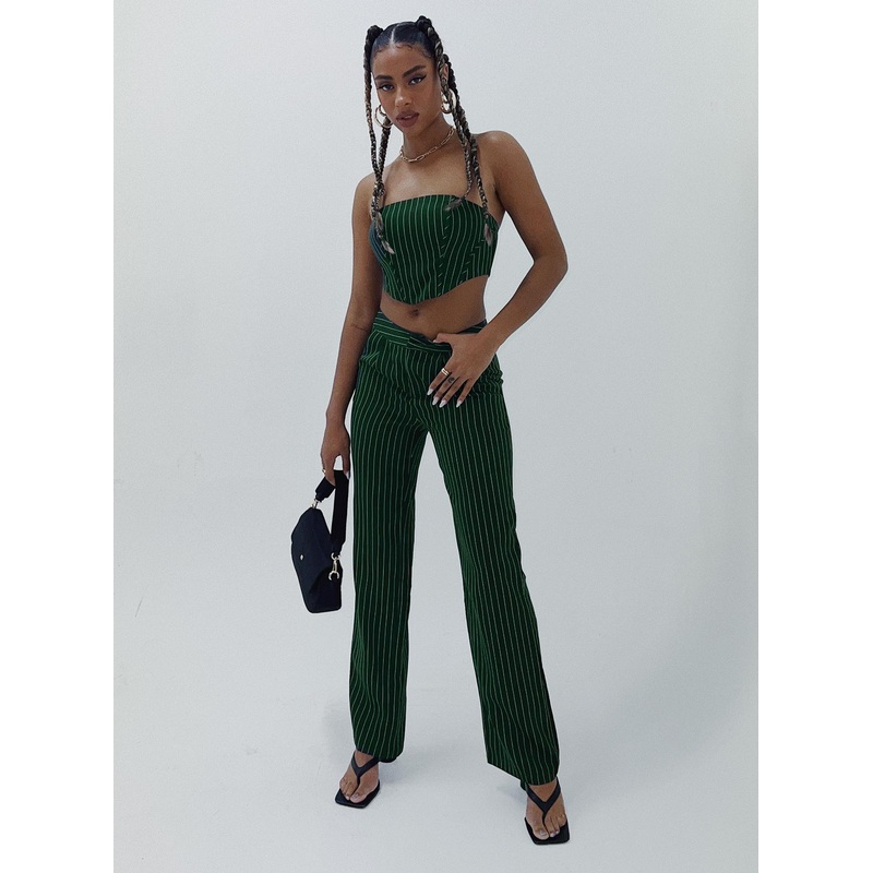 Gerri Set Green Stripe