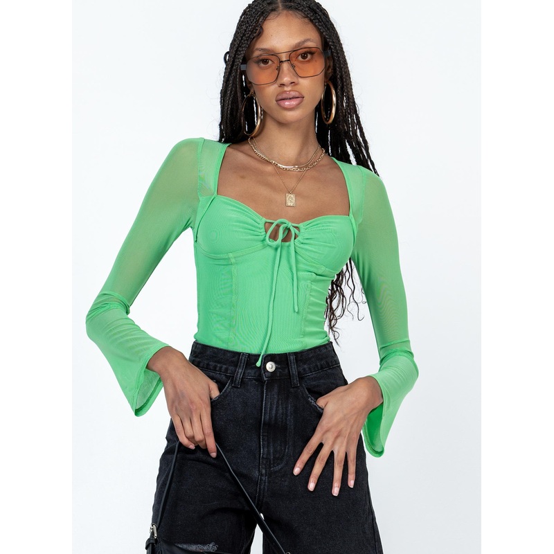 Jacob Long Sleeve Bodysuit Green