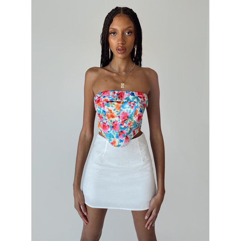 Kariss Mini Skirt White