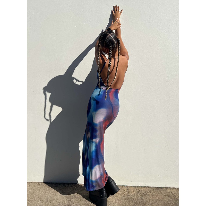 Knox Maxi Dress Blue Multi