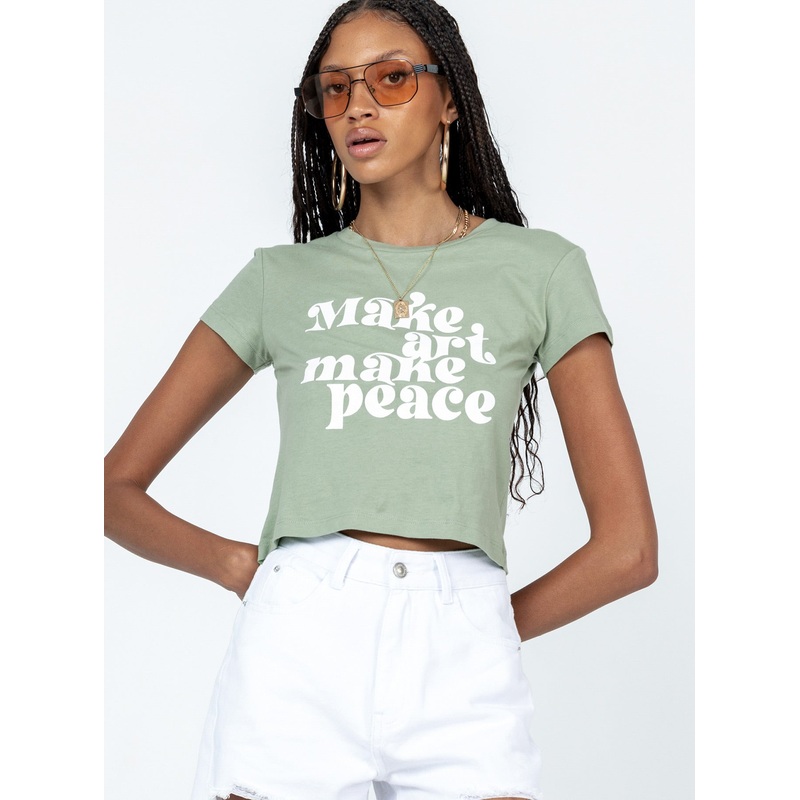 Make Art Tee Green