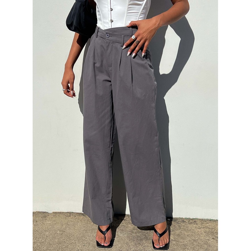 Mertyl Assymetric Pants Slate