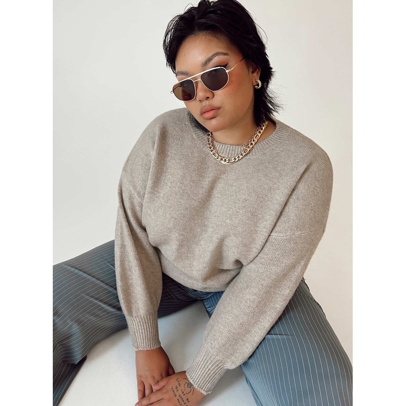Ryanna Sweater Beige Curve