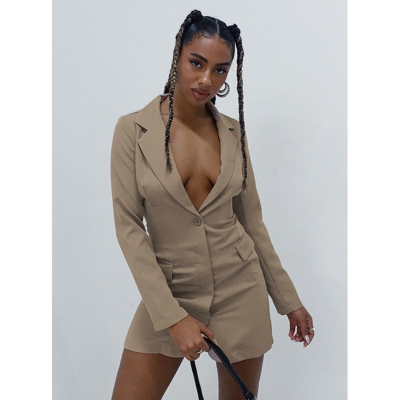 Wilonna Mini Dress Beige