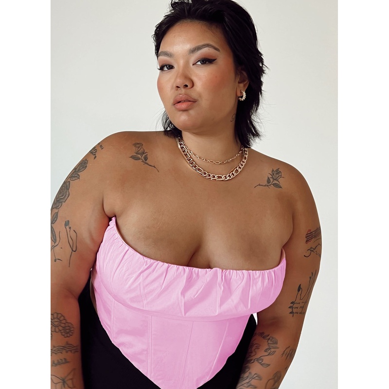 Bad Gal Bustier Pink Curve