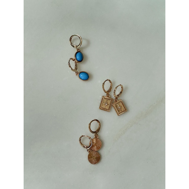 Brolin Earring Pack Gold / Blue