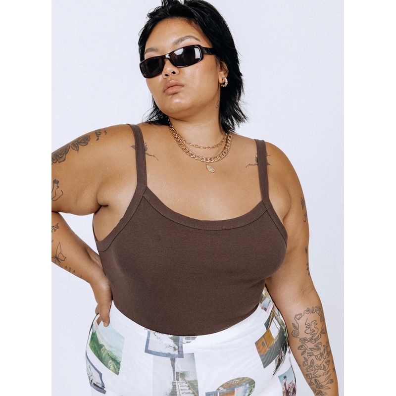 Lindsey Bodysuit Brown Curve