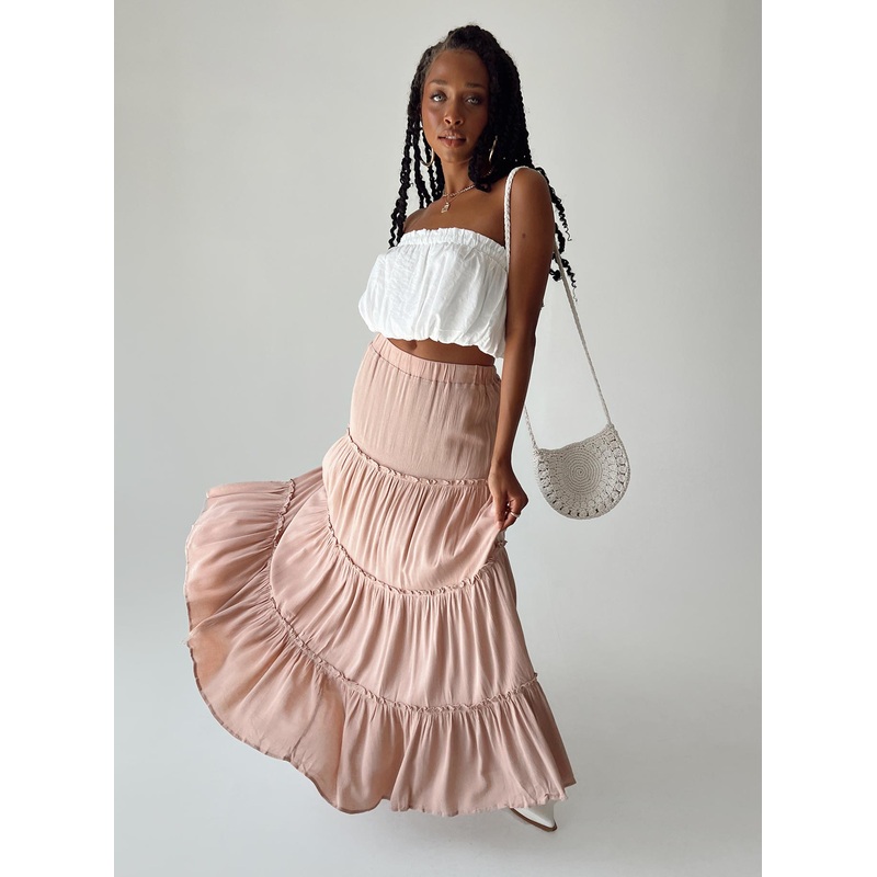 Miriah Maxi Skirt Beige