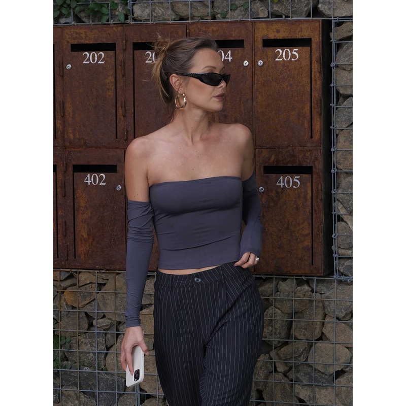 Moran Two Piece Bolero Top Slate