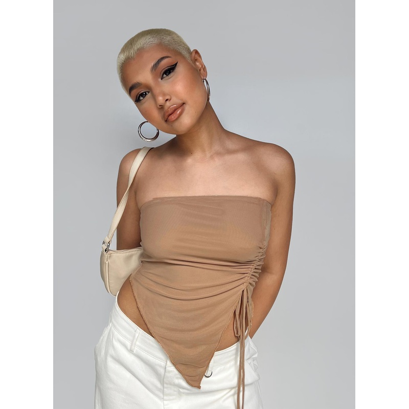 Morello Strapless Top Beige