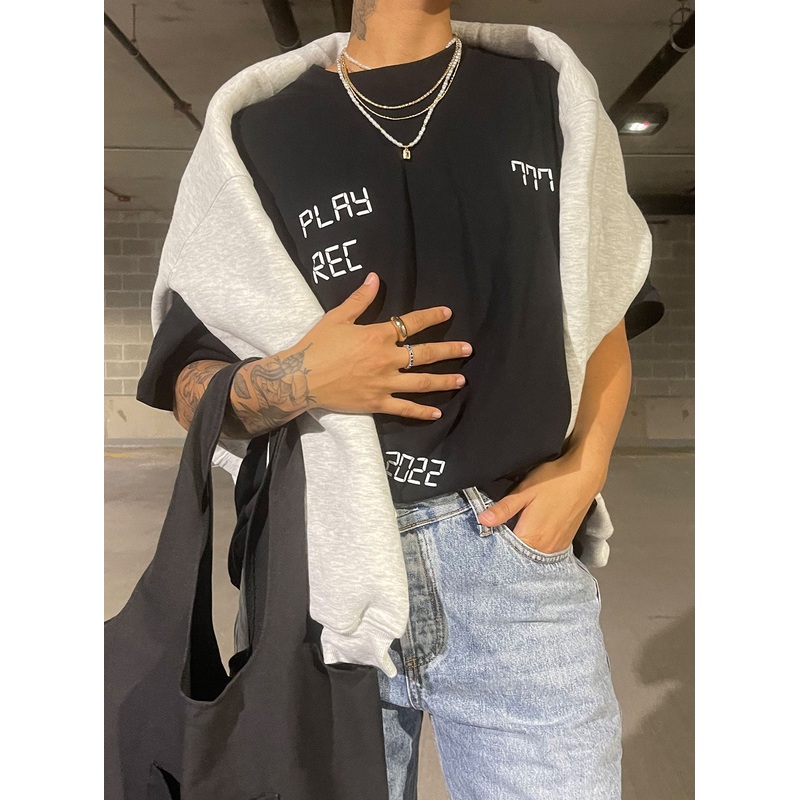 Recording Oversize Tee Black