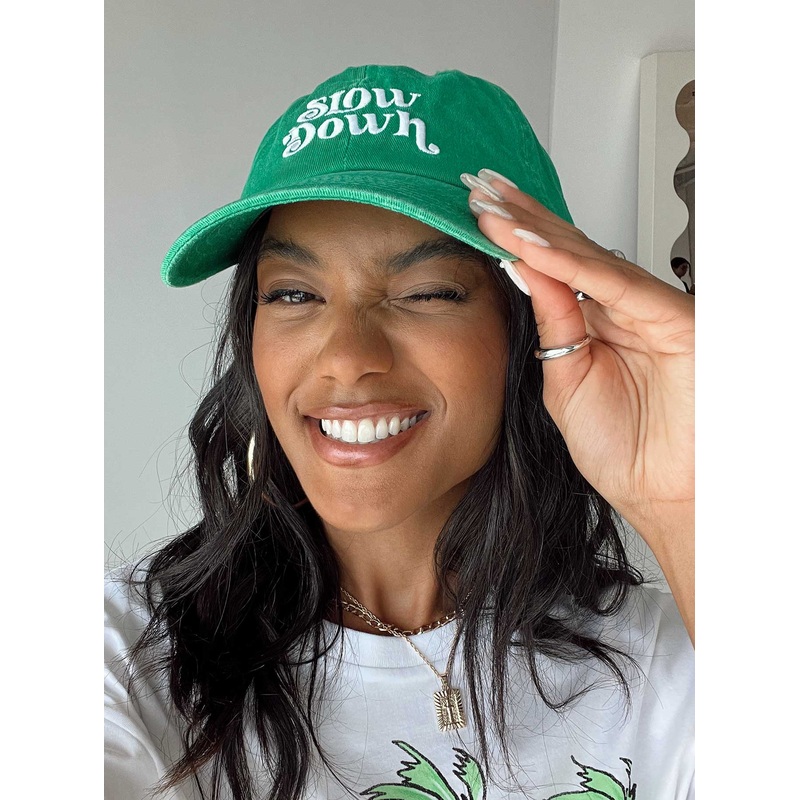 Slow Down Dad Cap Green
