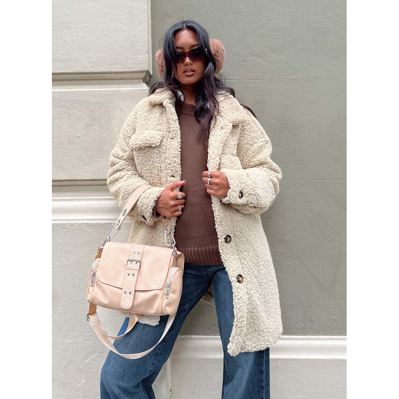 Karolina Teddy Coat Beige