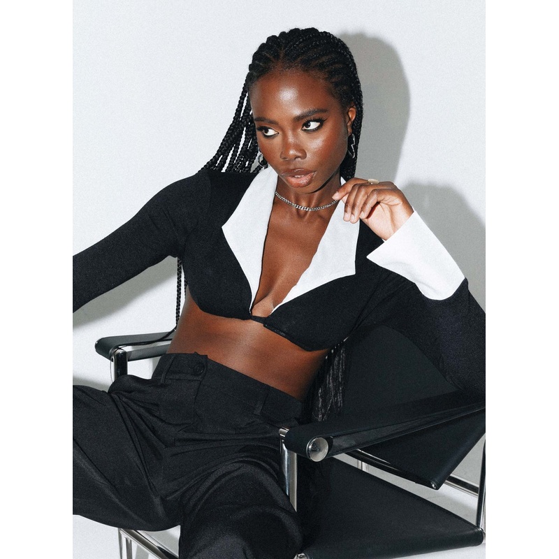 Rebecca Long Sleeve Top Black