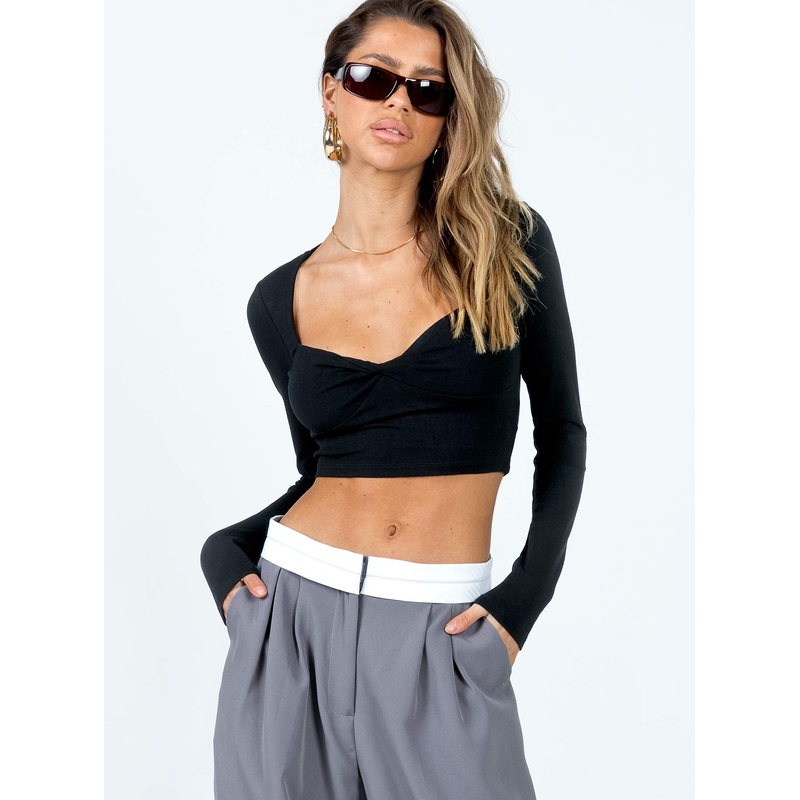 Bunbury Long Sleeve Top Black