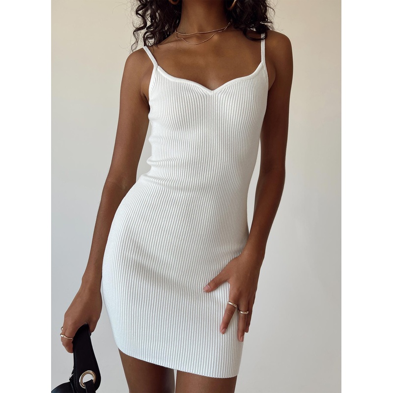 Breton Mini Dress White