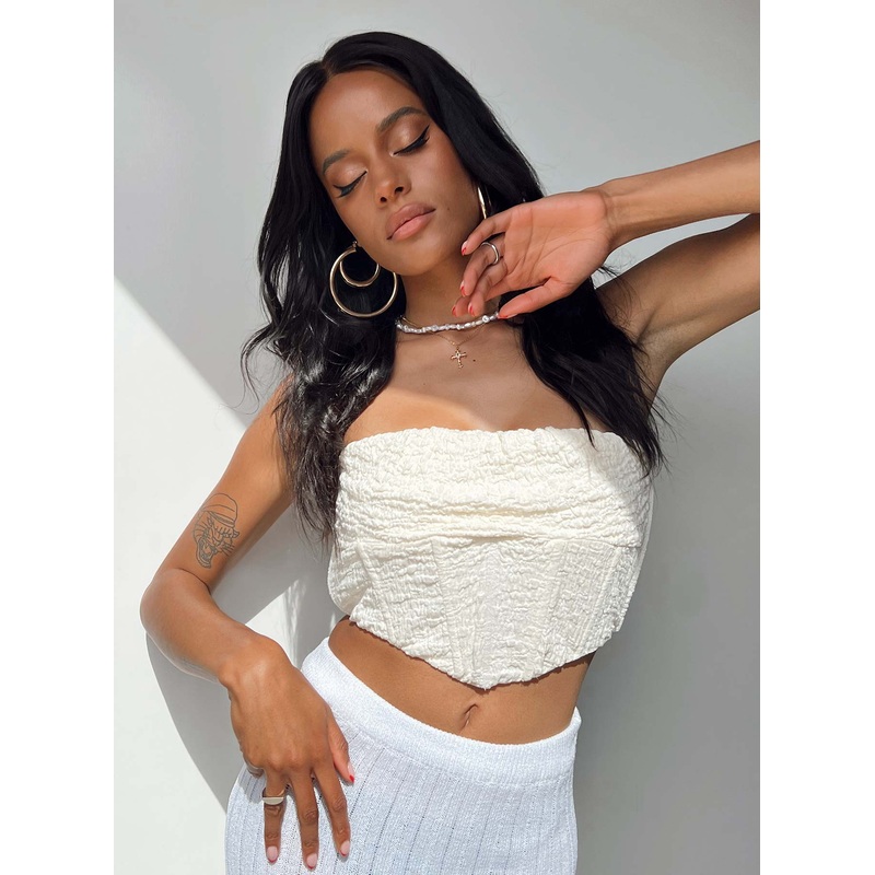 Carlsen Strapless Top Cream