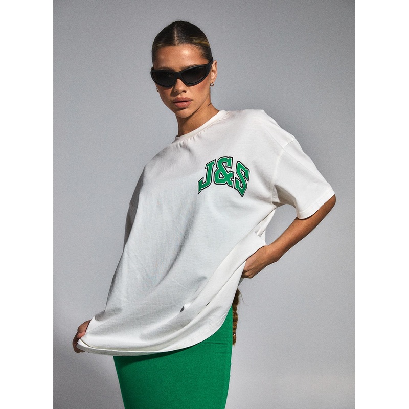 JGR & STN Major League Oversized Tee White / Green