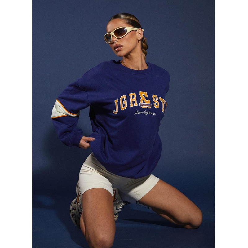 JGR & STN Vintage Retro Sweatshirt Blue