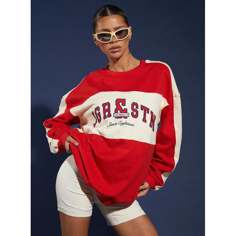 JGR & STN Vintage Varsity Sweatshirt Red