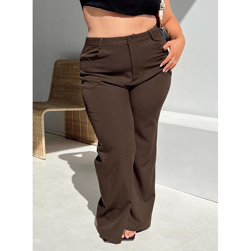 Lulu Pants Brown Curve