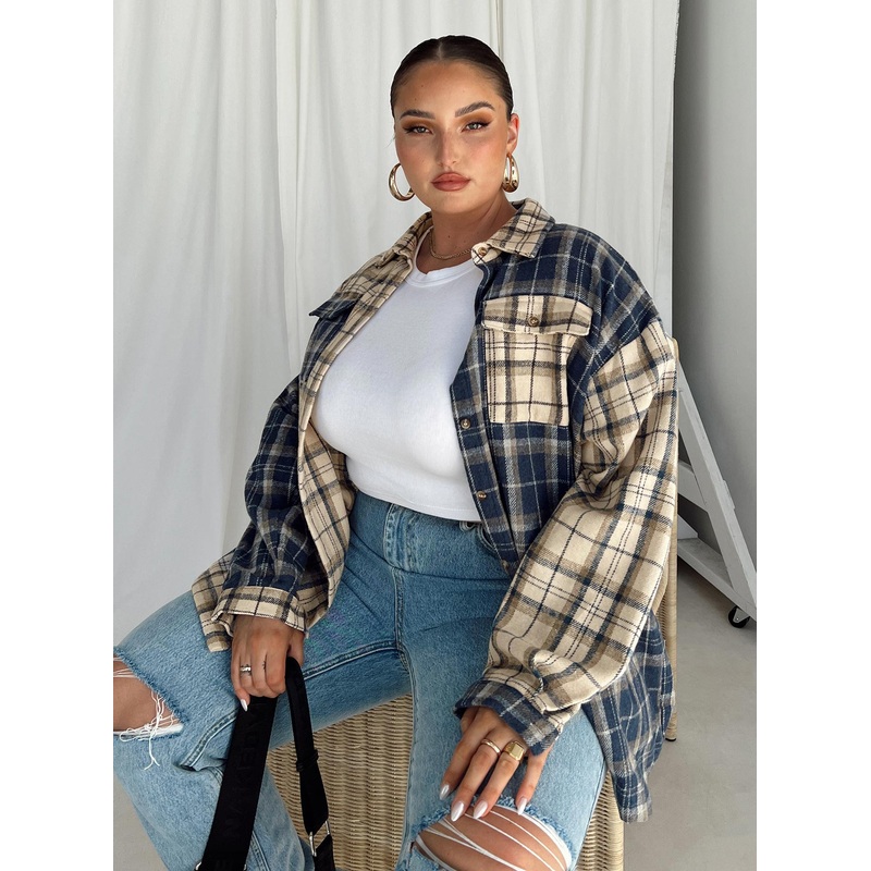 Unity Check Shirt Blue Curve