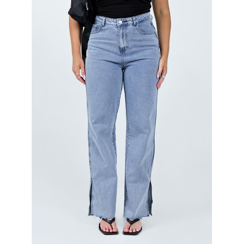 Dean Wide Leg Jean Mid Wash Denim