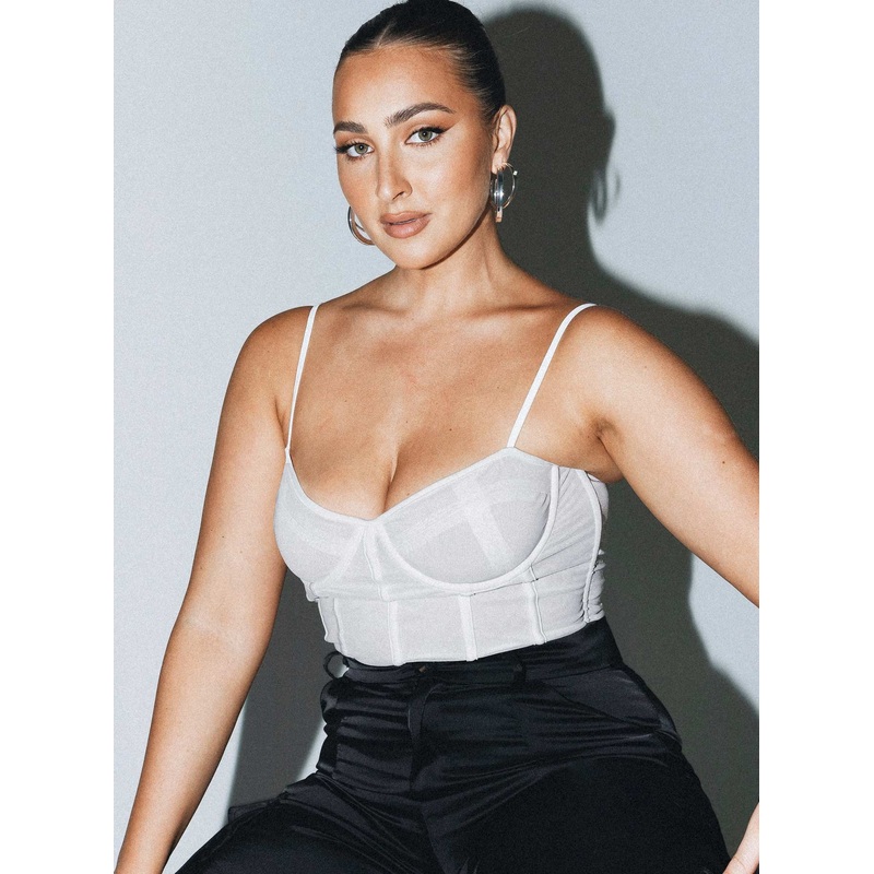 Hunter Mesh Corset Ivory