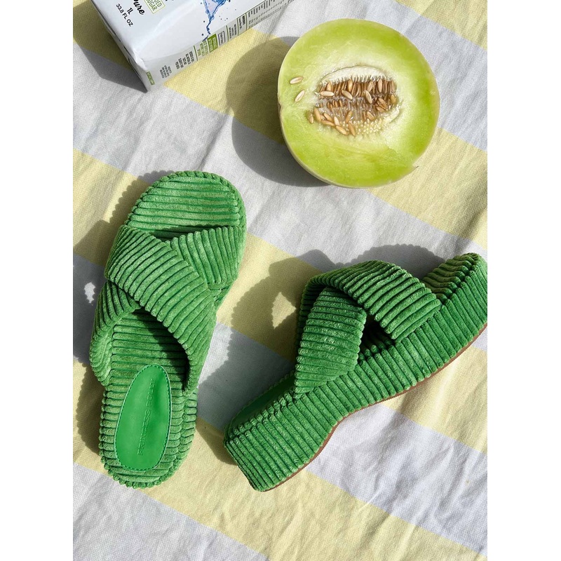 Kora Corduroy Sandals Primary Green