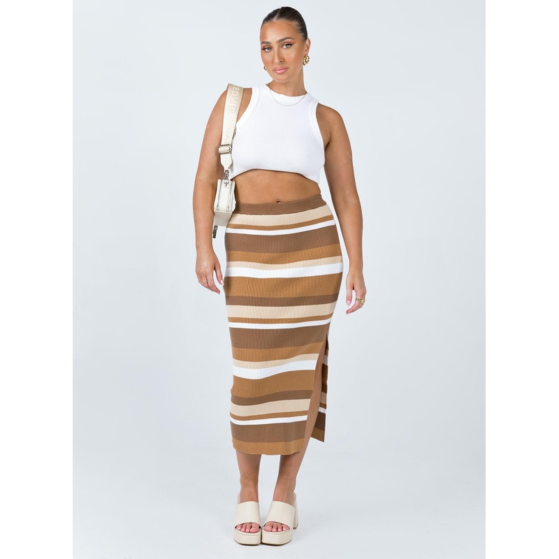 Rayna Maxi Skirt Brown