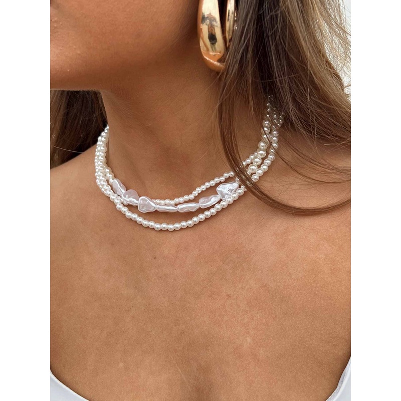 Shana Pearl Necklace White
