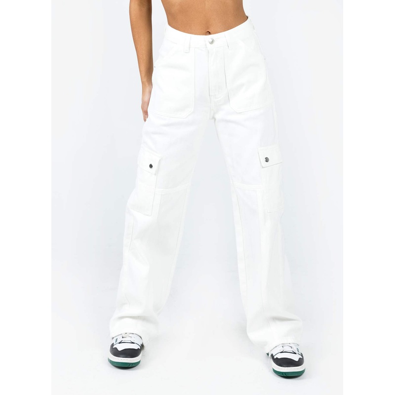 Vincent Cargo Jean White