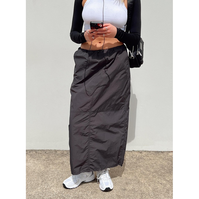 Crosswalk Maxi Skirt Slate