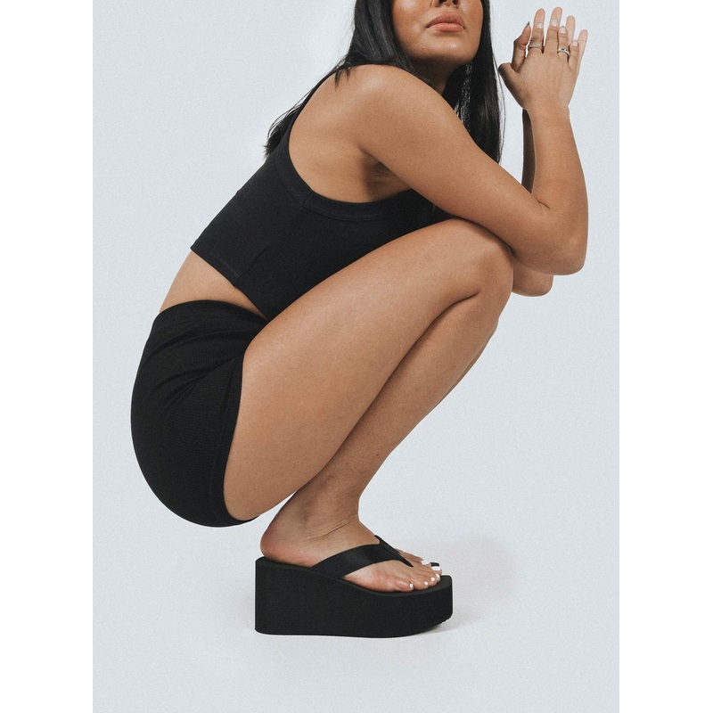 Jacey Platform Sandals Black