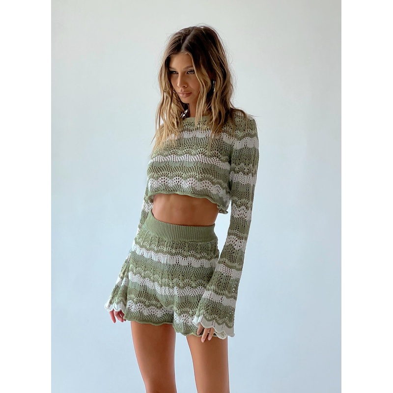 Leah Knit Set Green Multi