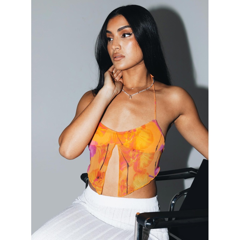Motel Shaman Top Orange