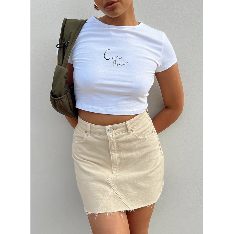 Abrand Aline Skirt Washed Ecru