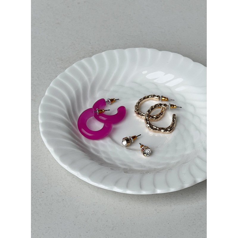 Boswell Earring Pack Gold / Pink