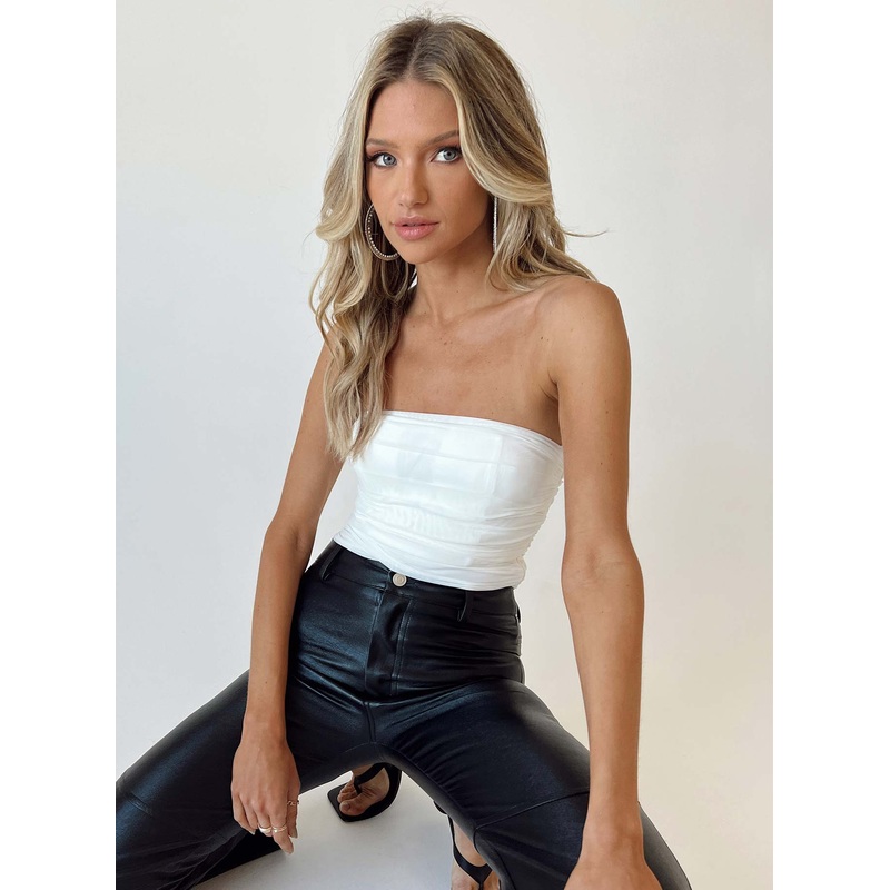 Delany Strapless Bodysuit White