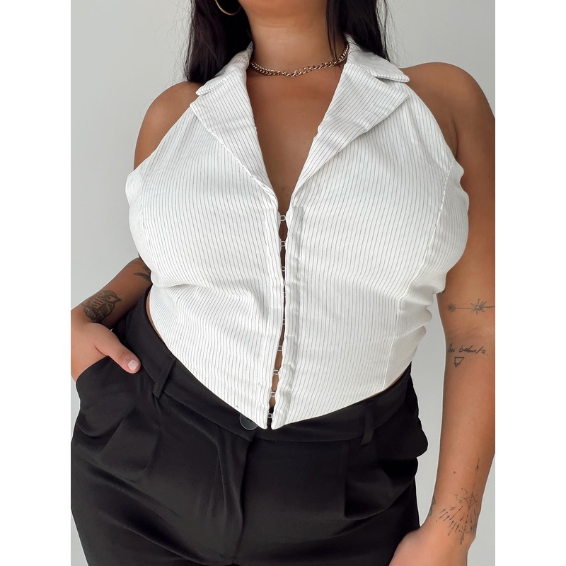 Everest Vest Top White Curve