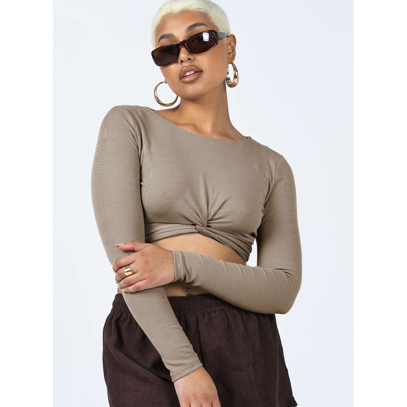 Pursell Long Sleeve Top Brown
