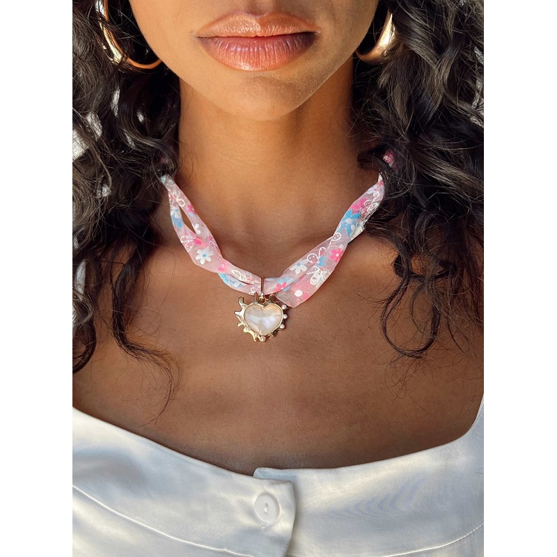 Ragetti Heart Necklace Pink