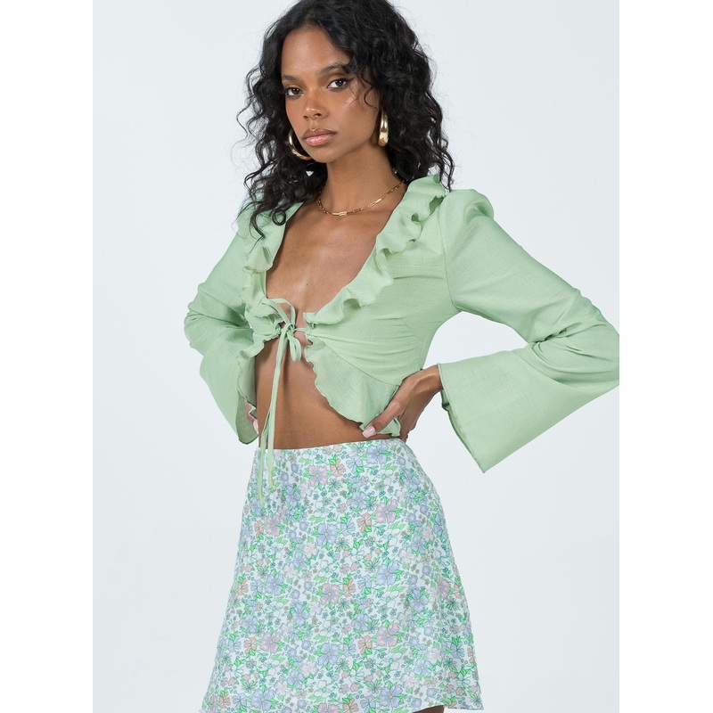 Sherwood Long Sleeve Top Mint Green