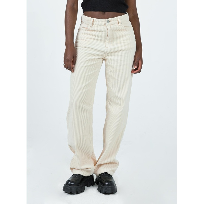 Abrand Slouch Jean Real Love Cord Cream