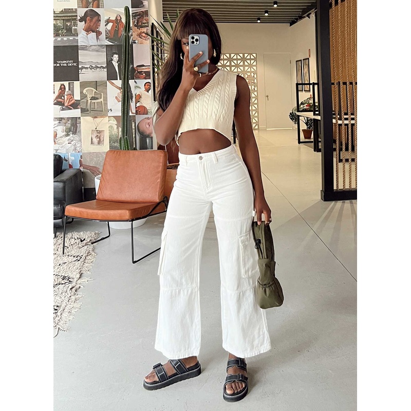 Adore Cargo Pants White