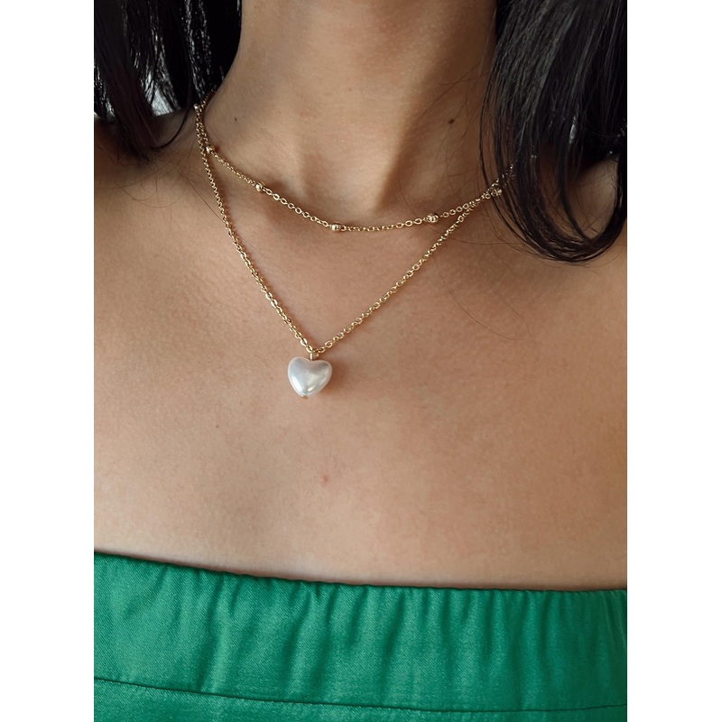 Blaise Pearl Necklace Gold