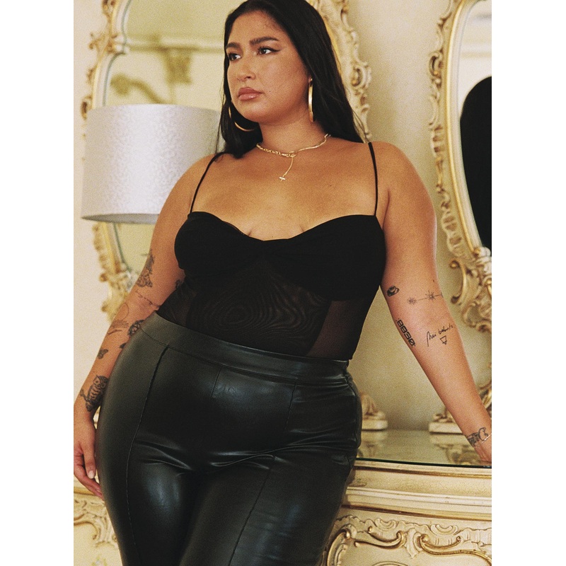 Dagallo Mesh Bodysuit Black Curve