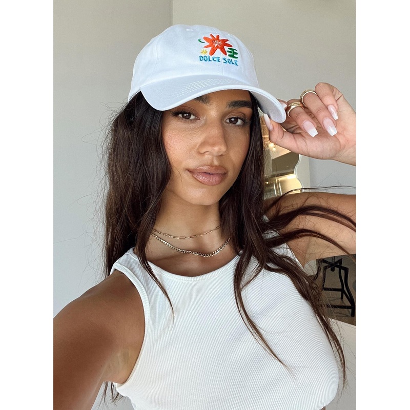 Dolce Sole Dad Cap White