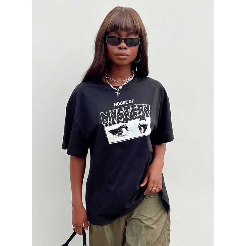 House Of Mystery Oversized Tee Black