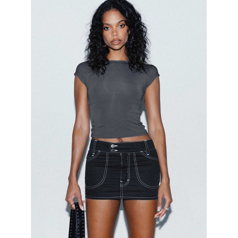 Motel Dipta Skirt Black / White